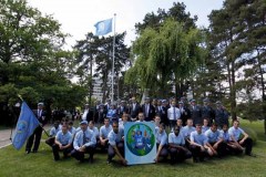 Commemoration of the 10th International Day of United nations Peacekepers. Participants to the ceremony. United Nations Memorial(Ariana Park) and Room III. Tuesday, 29 May 2012. Palais des Nations, Geneva, Switzerland. Photo by Pierre Albouy